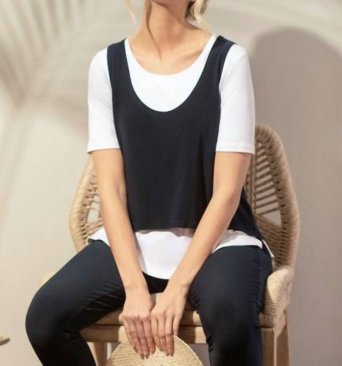 Sympli - Pleat Back Smock Top