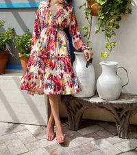 Taj By Sabrina Crippa - Baxedes Midi Dress - clothing - dresses - floral
