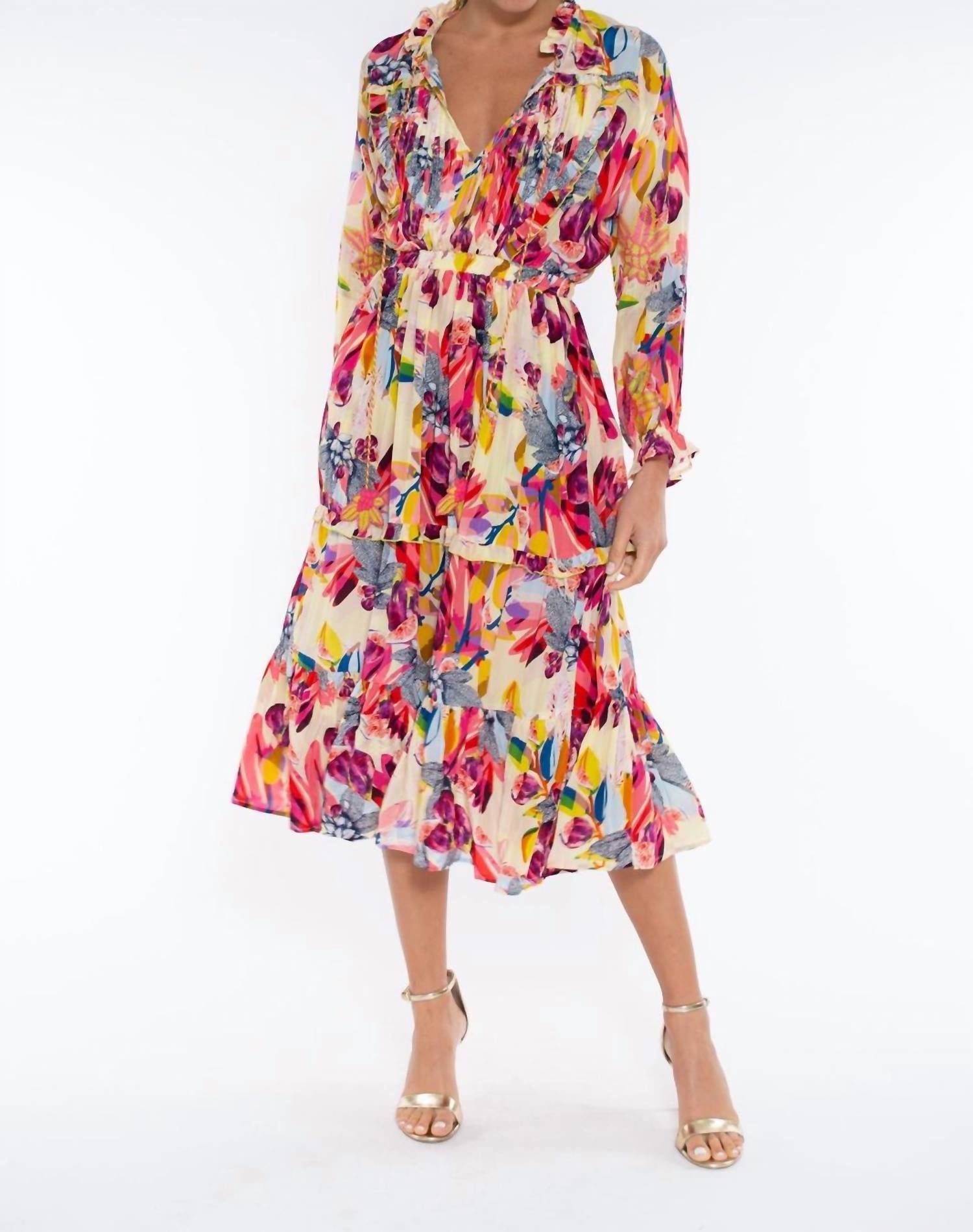 Taj By Sabrina Crippa - Baxedes Midi Dress - clothing - dresses - floral