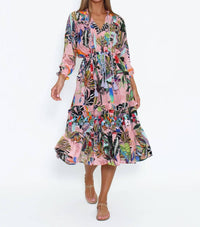 Taj By Sabrina Crippa - Jungle Midi Dress - clothing - dresses - midi