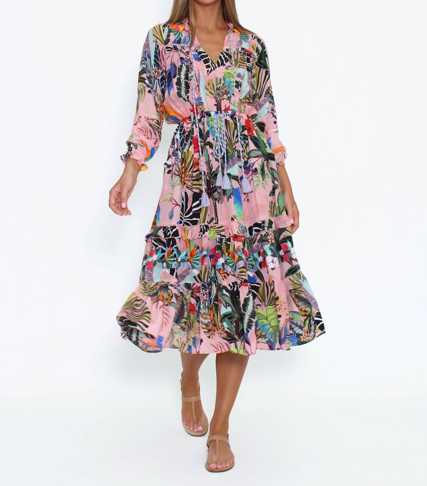 Taj By Sabrina Crippa - Jungle Midi Dress - clothing - dresses - midi