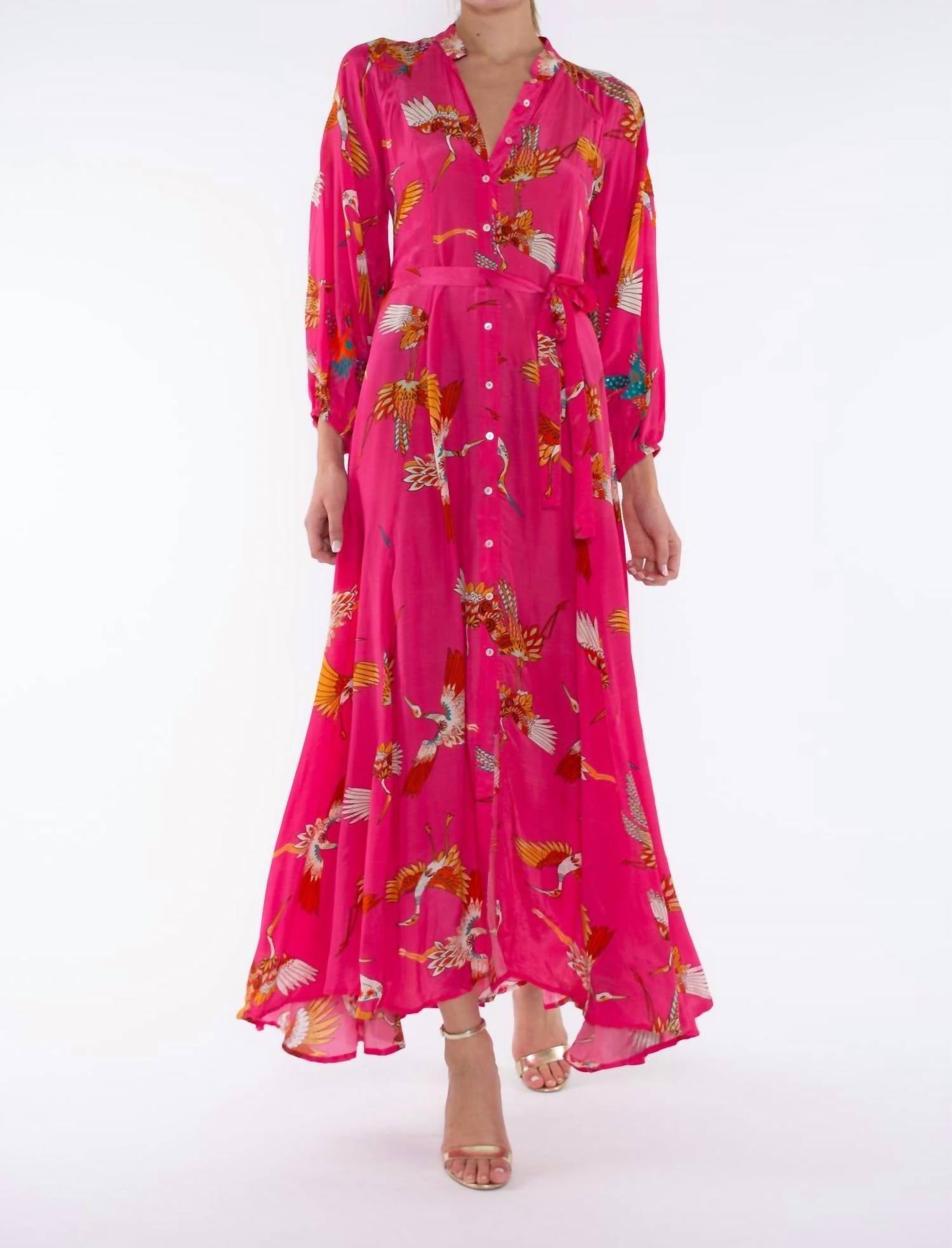 Taj By Sabrina Crippa - Long - sleeve Button Down Maxi Dress - clothing - dresses - maxi