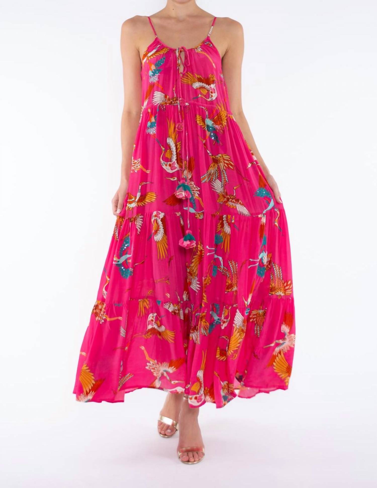 Taj By Sabrina Crippa - Strappy Maxi With Tassel Ties - clothing - dresses - maxi