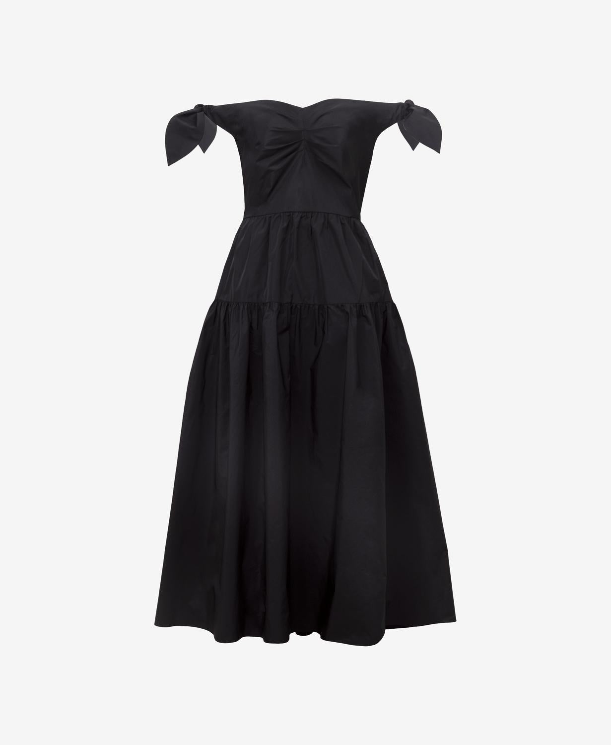 Tanya Taylor - Ashland Off - shlouder Dress - black - clothing - dresses