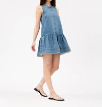 Tanya Taylor - Cynthia Denim Dress - blue - clothing - cotton - blend