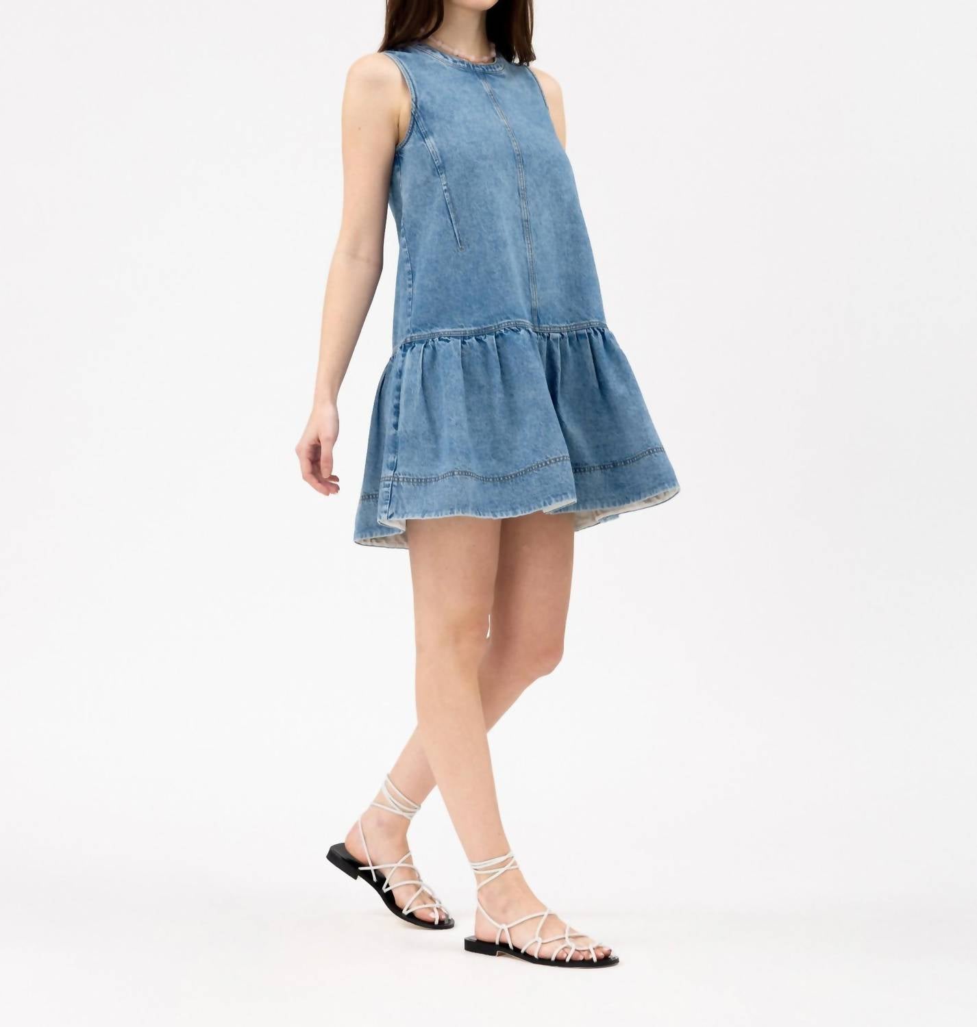 Tanya Taylor - Cynthia Denim Dress - blue - clothing - cotton - blend