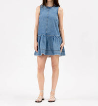 Tanya Taylor - Cynthia Denim Dress - blue - clothing - cotton - blend