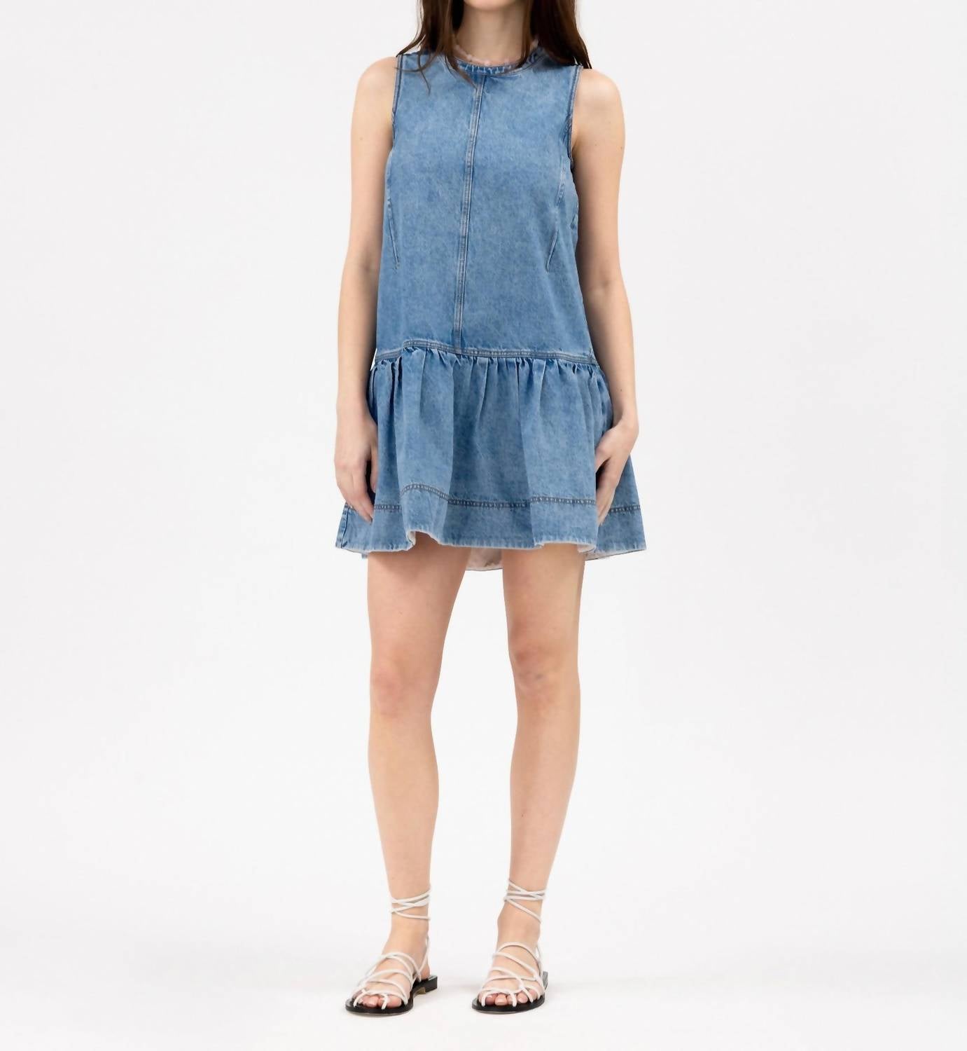Tanya Taylor - Cynthia Denim Dress - blue - clothing - cotton - blend