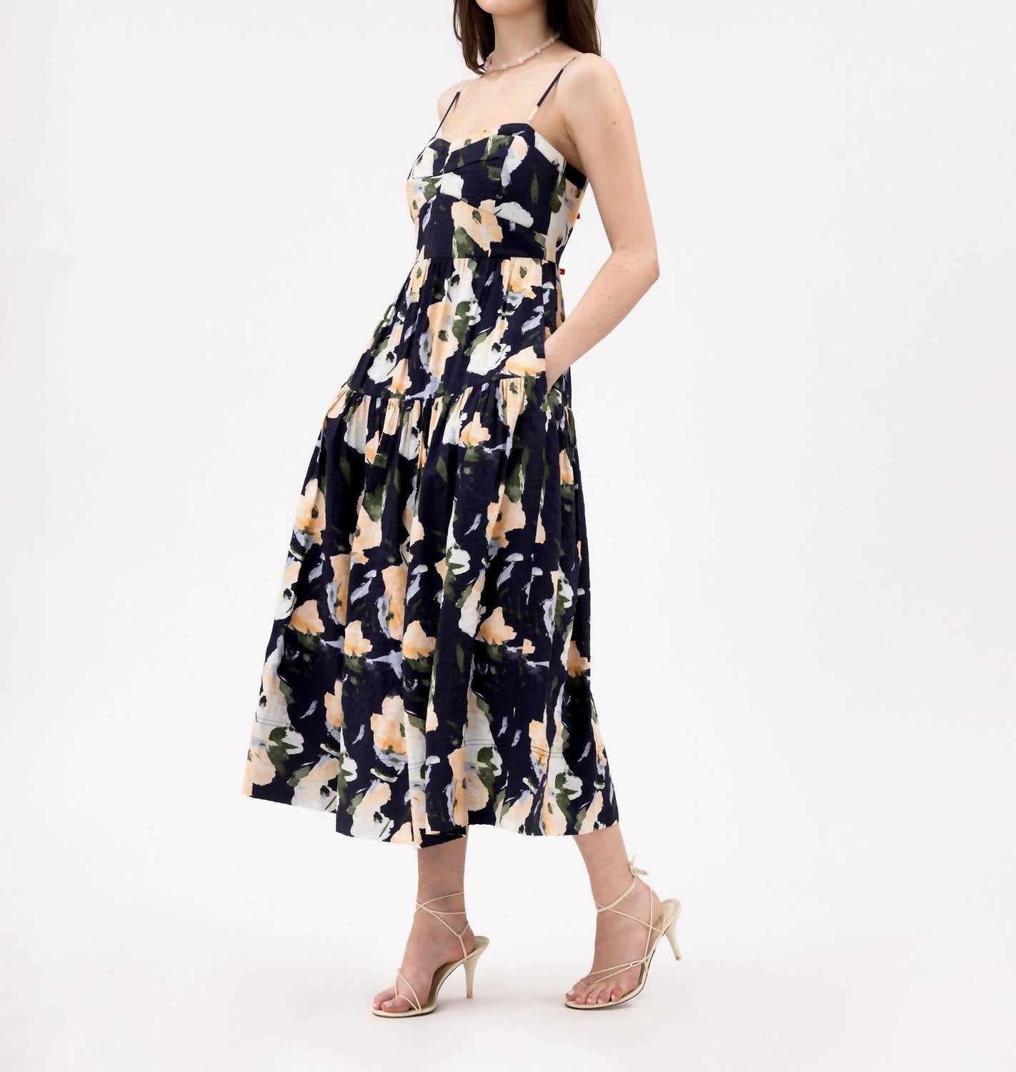 Tanya Taylor - Verona Midi Dress - blue - clothing - dresses