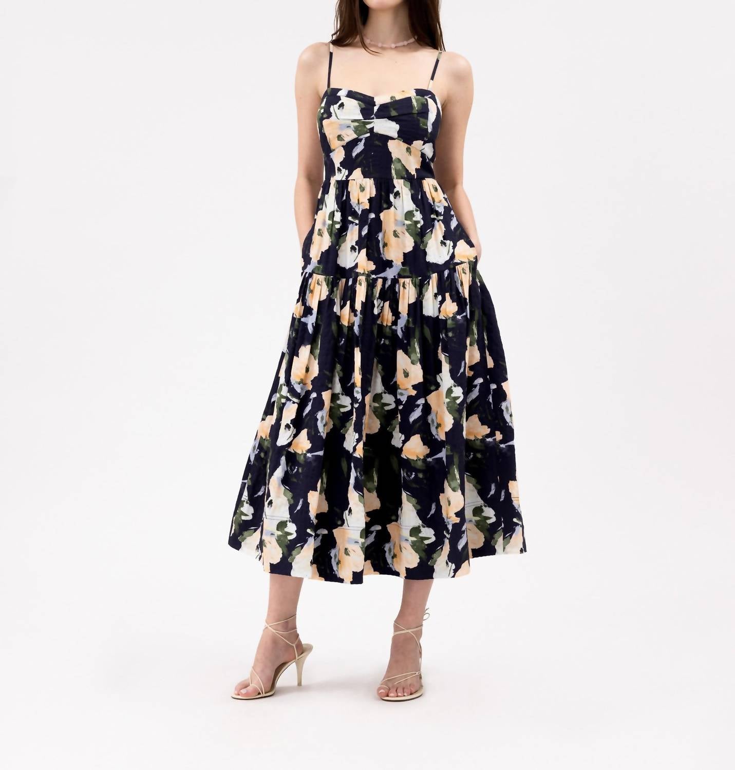 Tanya Taylor - Verona Midi Dress - blue - clothing - dresses