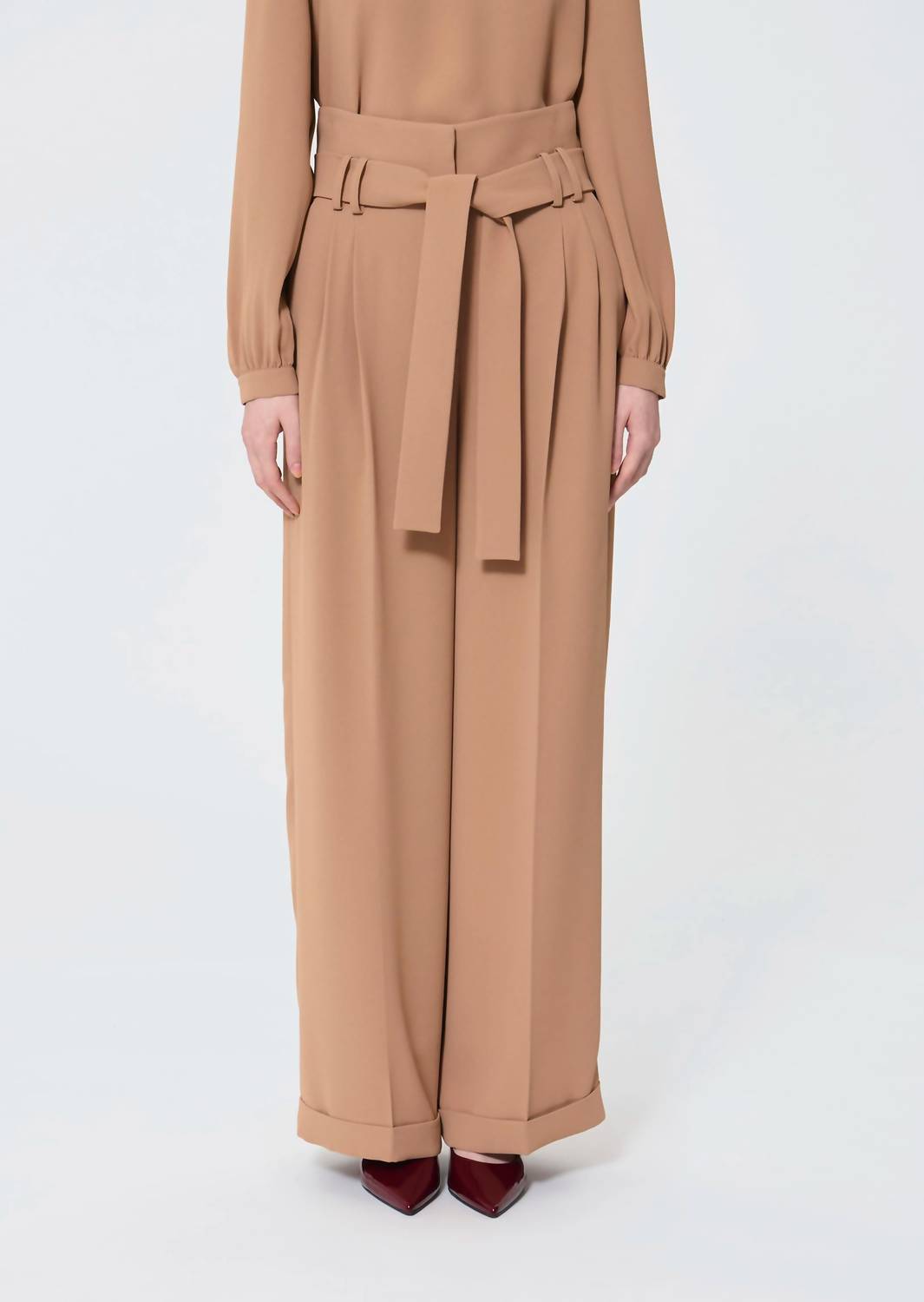 Tara Jarmon - High-waisted Belted Trousers