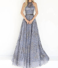 Tarik Ediz - Halter Evening Gown