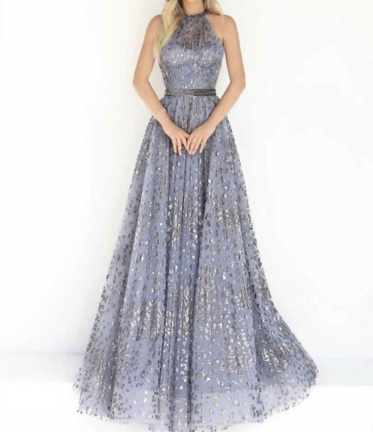 Tarik Ediz - Halter Evening Gown