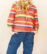 Tasha Polizzi - Serape Blouse - blouses - clothing - cotton