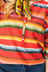 Tasha Polizzi - Serape Blouse - blouses - clothing - cotton
