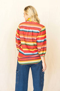 Tasha Polizzi - Serape Blouse - blouses - clothing - cotton
