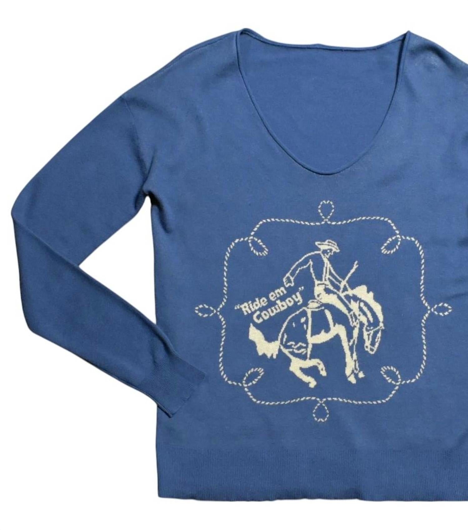 Tasha Polizzi - Women's Ride Em Pullover - blue - clothing - graphic