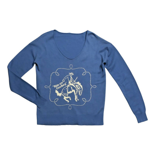 Tasha Polizzi - Women's Ride Em Pullover - blue - clothing - graphic