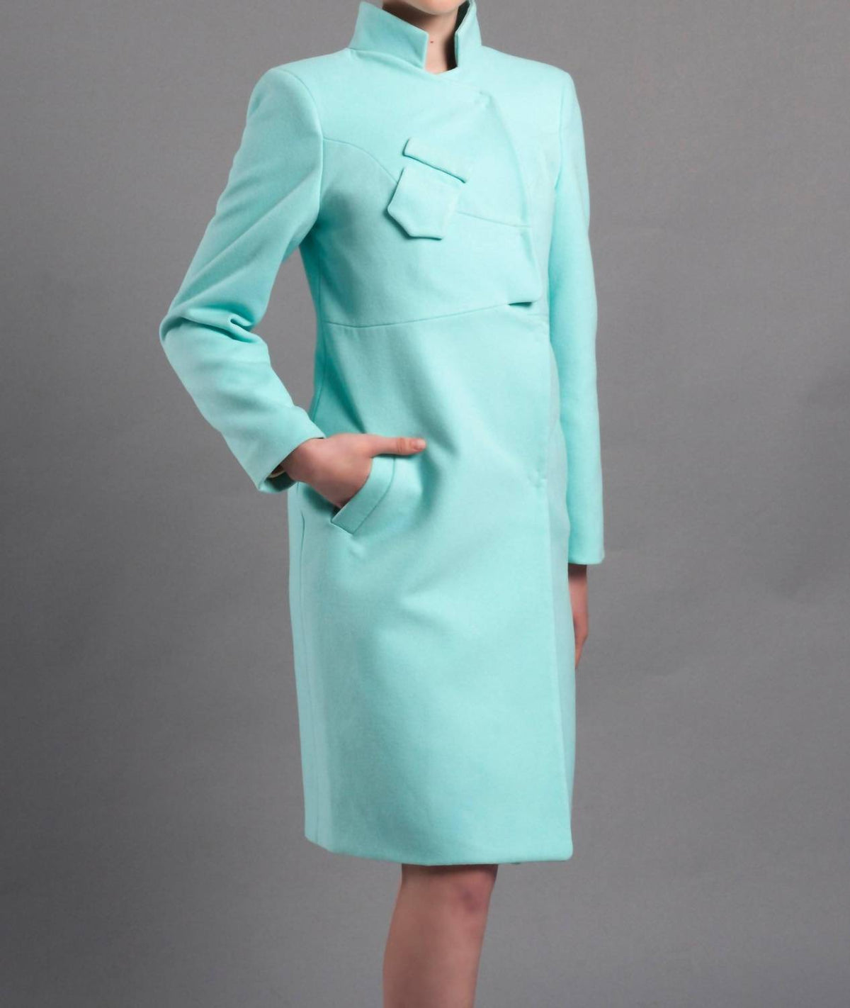 Tavrovska - High Neck Single Breasted Coat