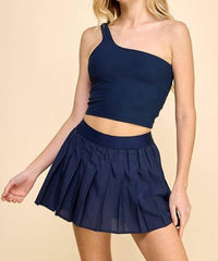 Tcec - Asymmetrical Keyhole Detail Athleisure Top