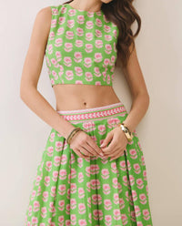 Tcec - Cate Crop Maxi Skirt Set