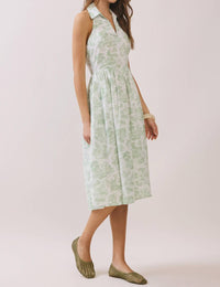 Tcec - Collared Toile Halter Dress