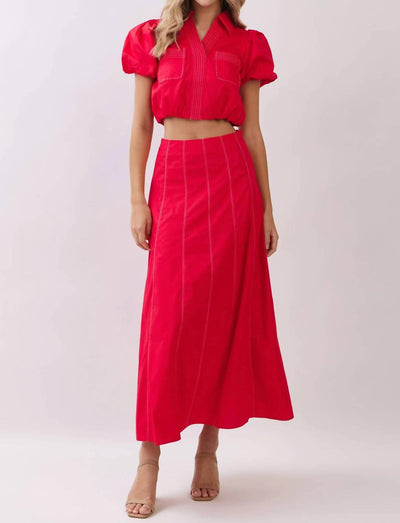 Tcec - Cotton Panel Construction Maxi Skirt