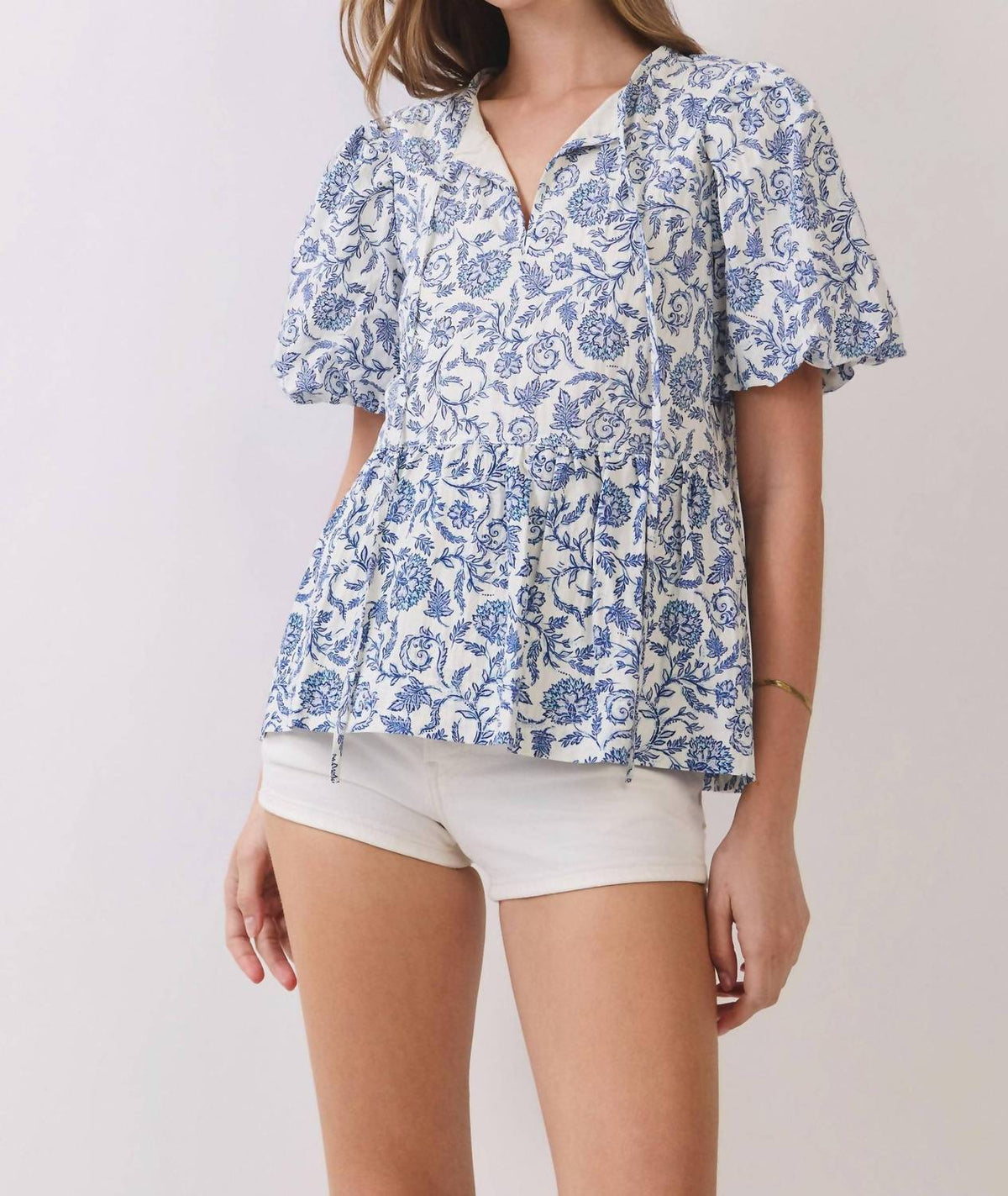 Tcec - Floral Babydoll Blouse