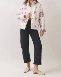 Tcec - Floral Embroidered Sherpa Jacket