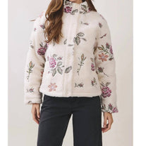 Tcec - Floral Embroidered Sherpa Jacket