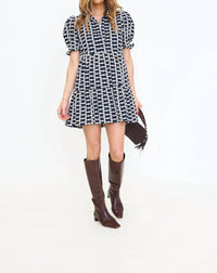Tcec - Geometric Embroidered Mini Dress