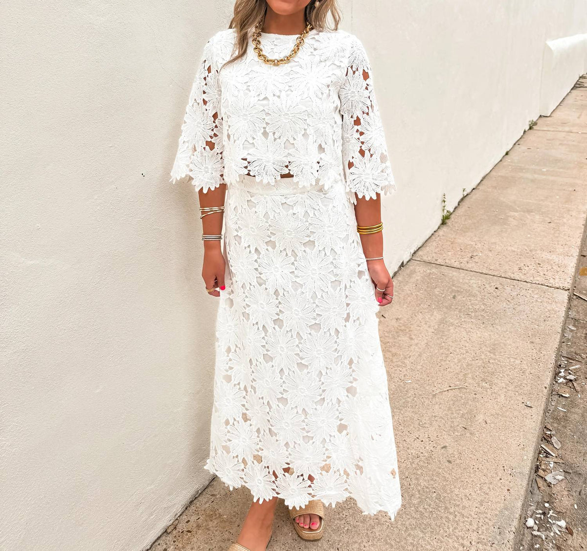 Tcec - Lace Maxi Skirt