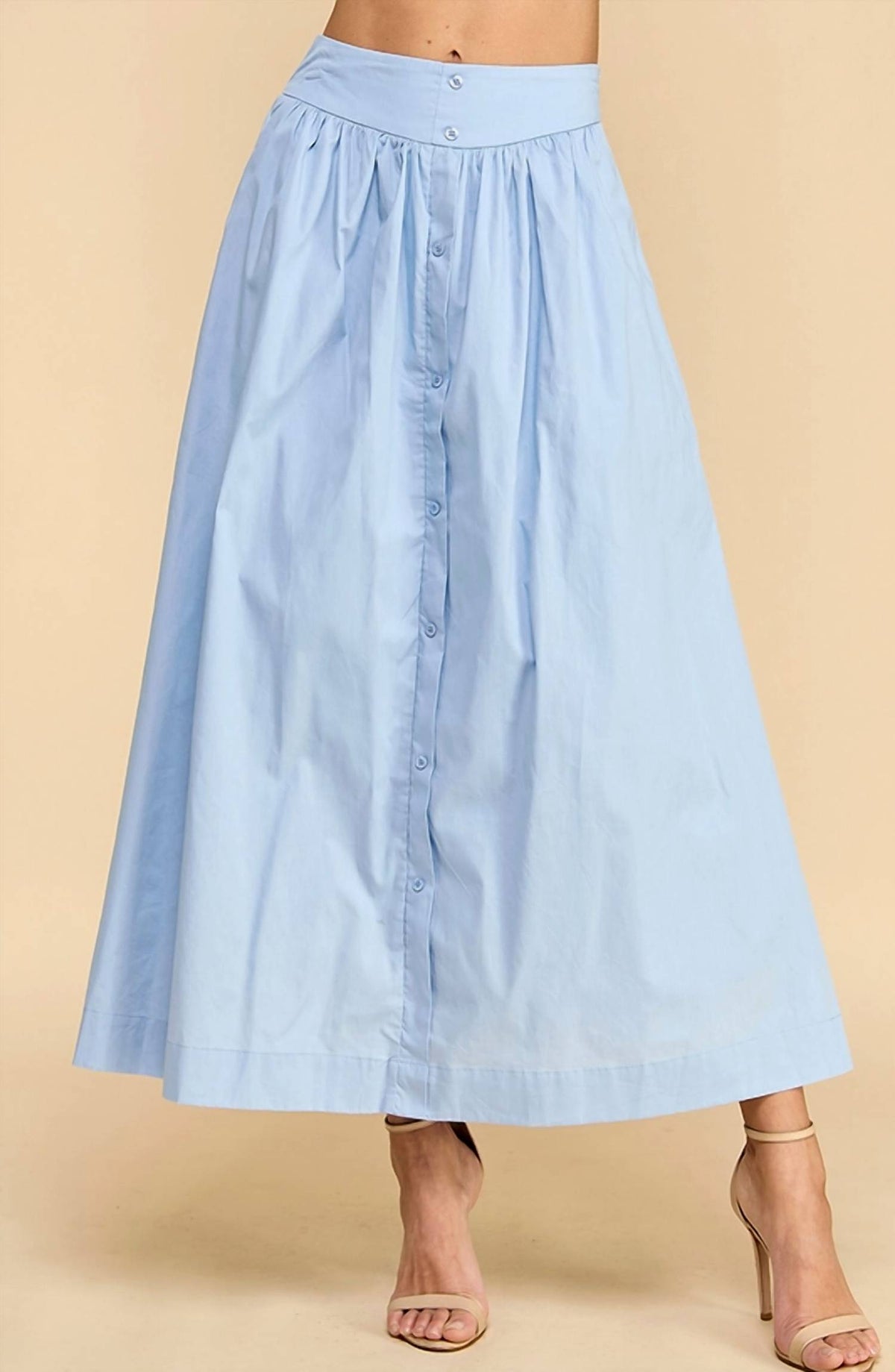 Tcec - Long Button Skirt