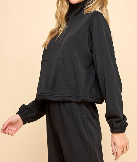 Tcec - Mock Neck Sweatshirt - black - clothing - hoodies