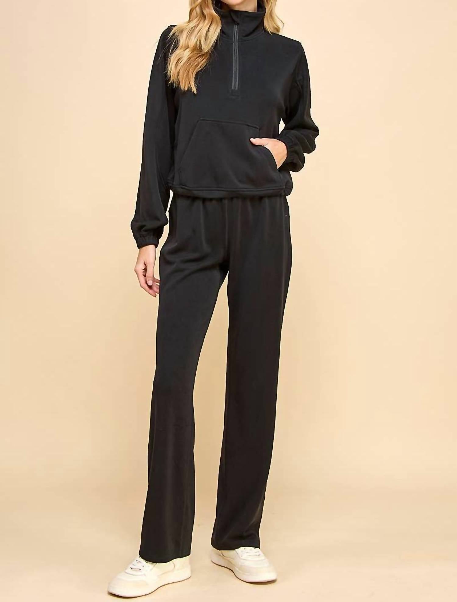 Tcec - Mock Neck Sweatshirt - black - clothing - hoodies