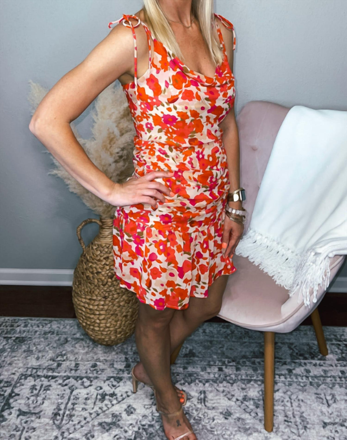 Tcec - Payton Floral Rouched Dress
