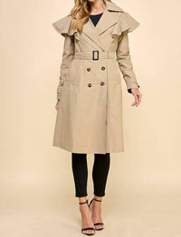 Tcec - Ruffle Detail Trench Coat