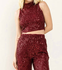 Tcec - Sarah Sequin Crop Top