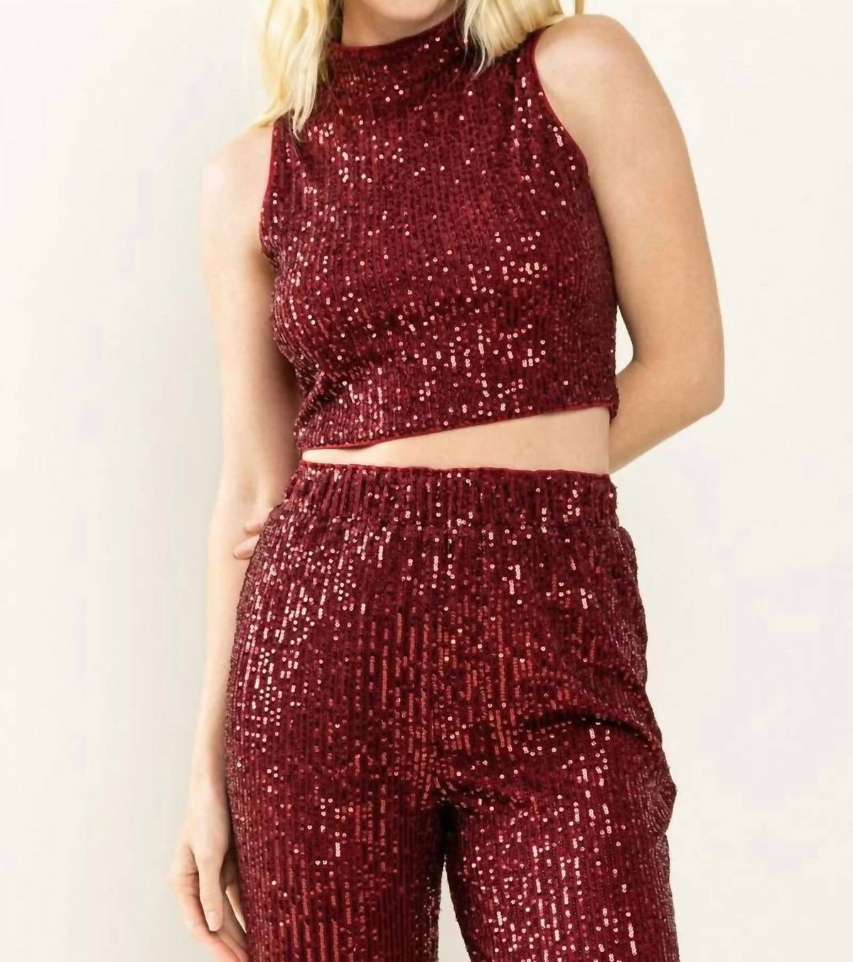 Tcec - Sarah Sequin Crop Top