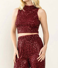 Tcec - Sarah Sequin Crop Top