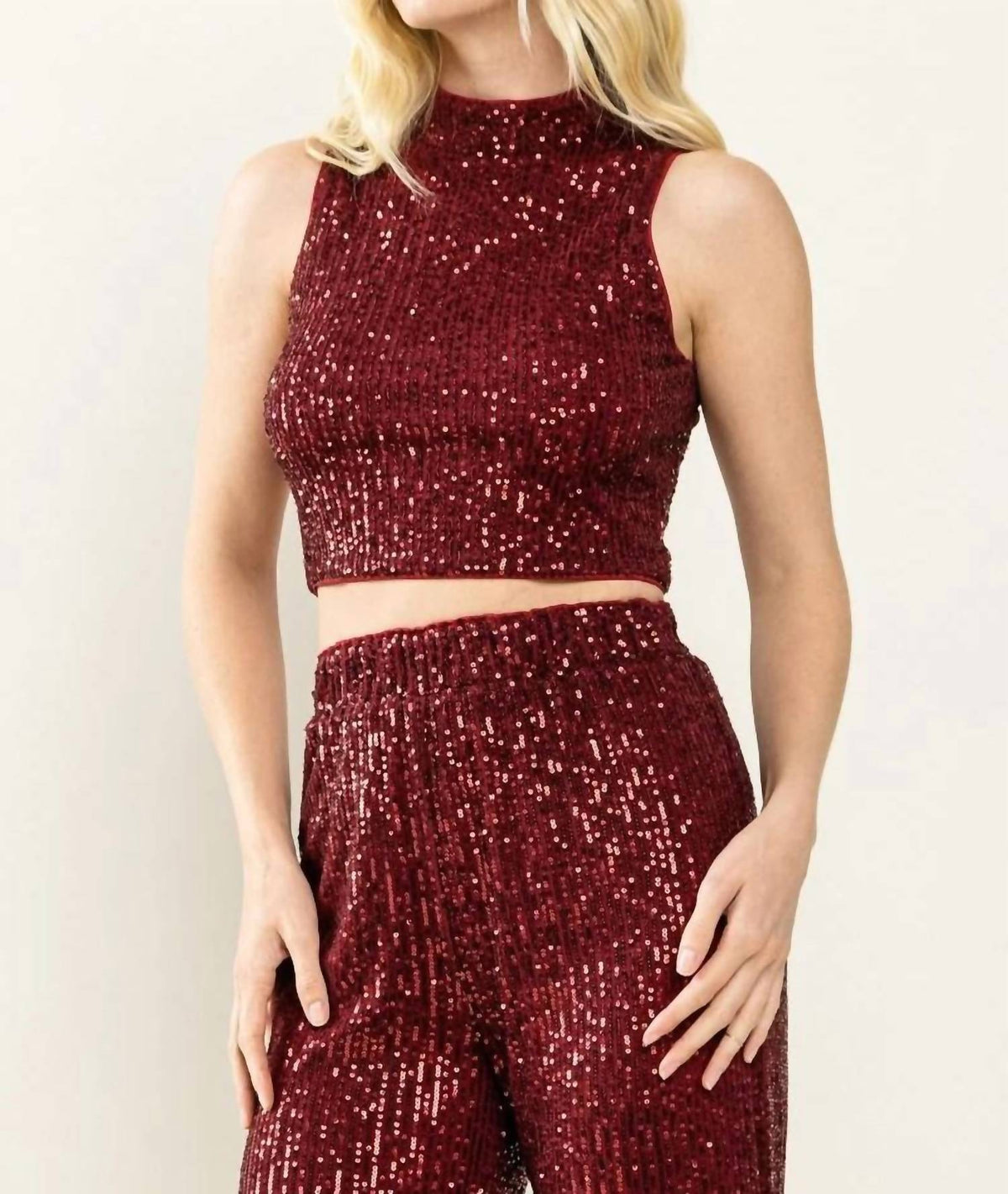 Tcec - Sarah Sequin Crop Top