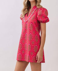 Tcec - Scallops Floral Mini Dress