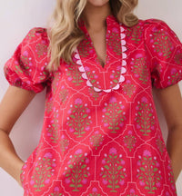 Tcec - Scallops Floral Mini Dress