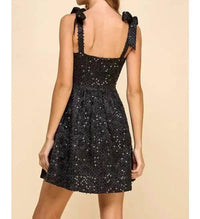 Tcec - Sequin Bow Detail Straps Dress