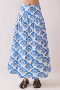 Tcec - Shell Print Midi Skirt