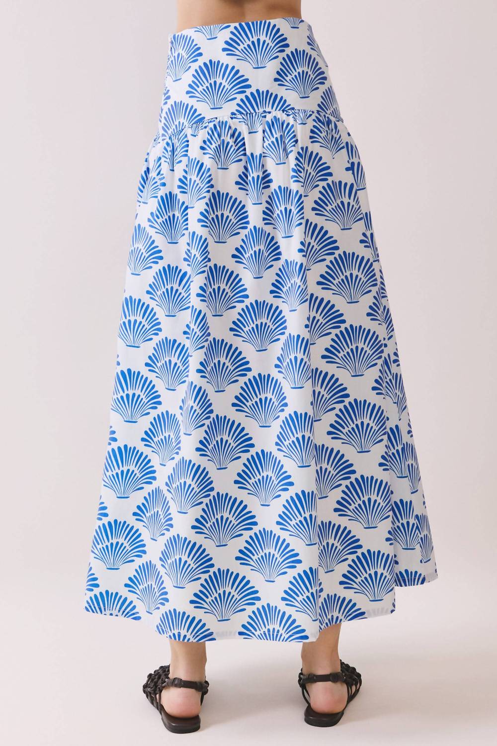 Tcec - Shell Print Midi Skirt