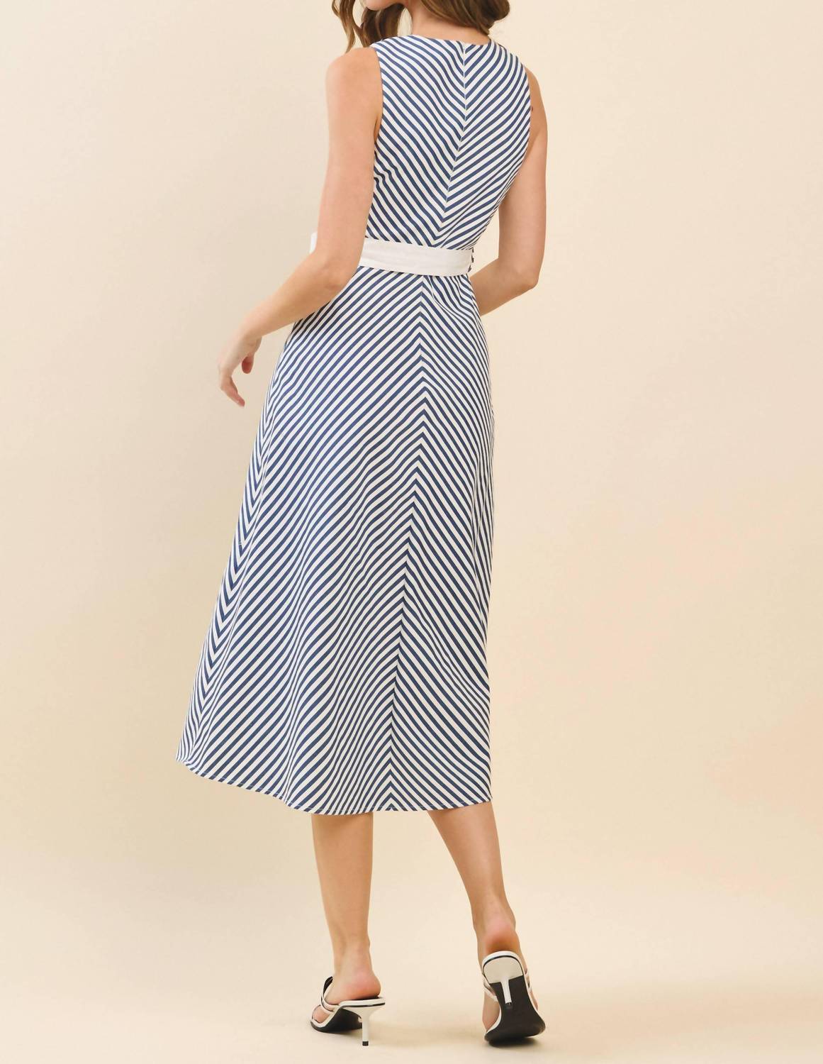 Tcec - Striped Midi Dress