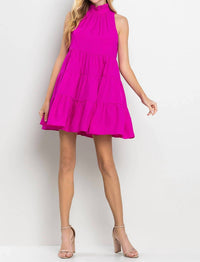Tcec - Tiered Halter Dress