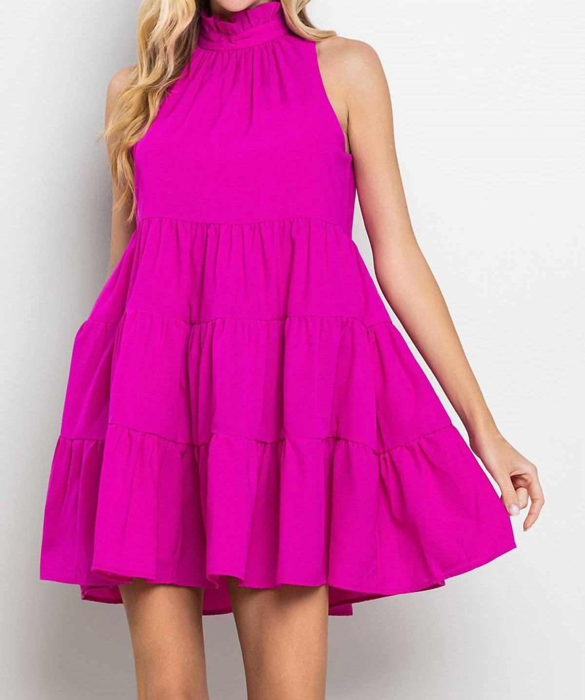 Tcec - Tiered Halter Dress