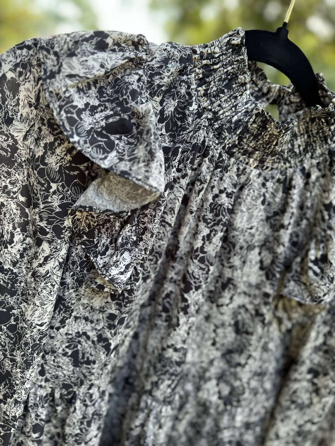 Tcec - Women's Abstract Tiered Dress - black - clothing - dresses